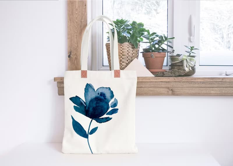 【數位】藍色花卉印花海報數位 JPEG 可列印牆面畫廊牆藝術