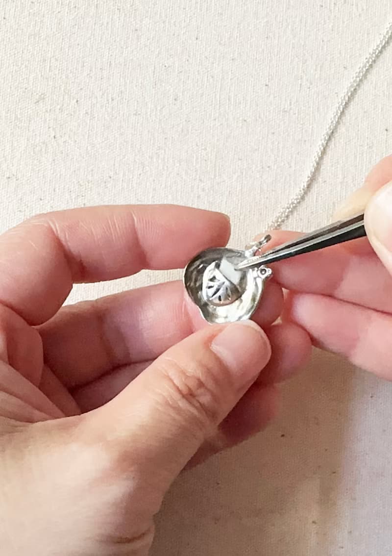 純銀圓葉尤加利精油項鍊