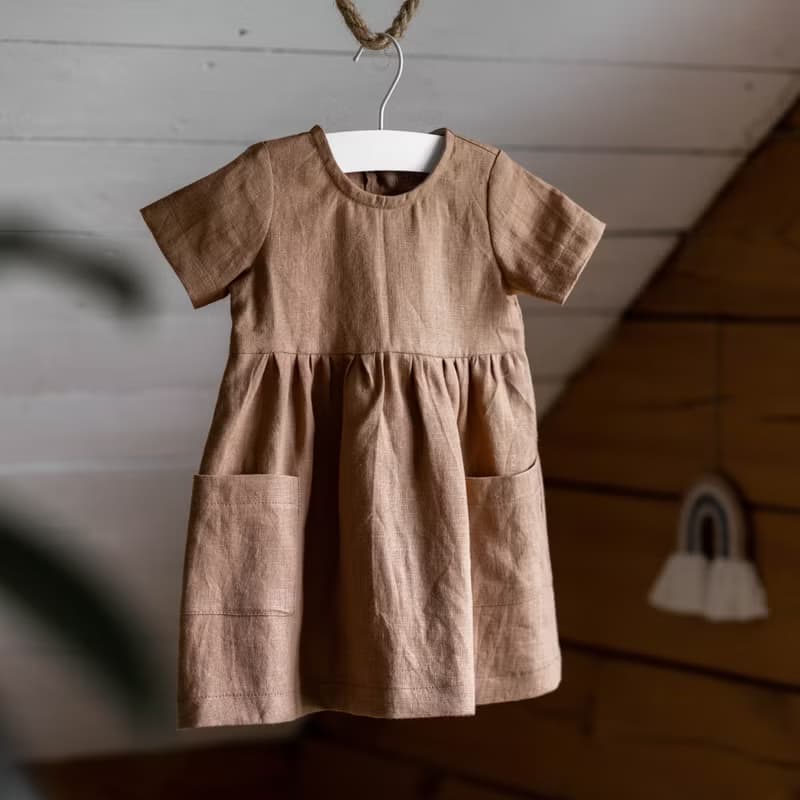 Linen Baby Girl Dress, Linen Kids Clothing Girls, Toddler Linen Dress, Baby Gift