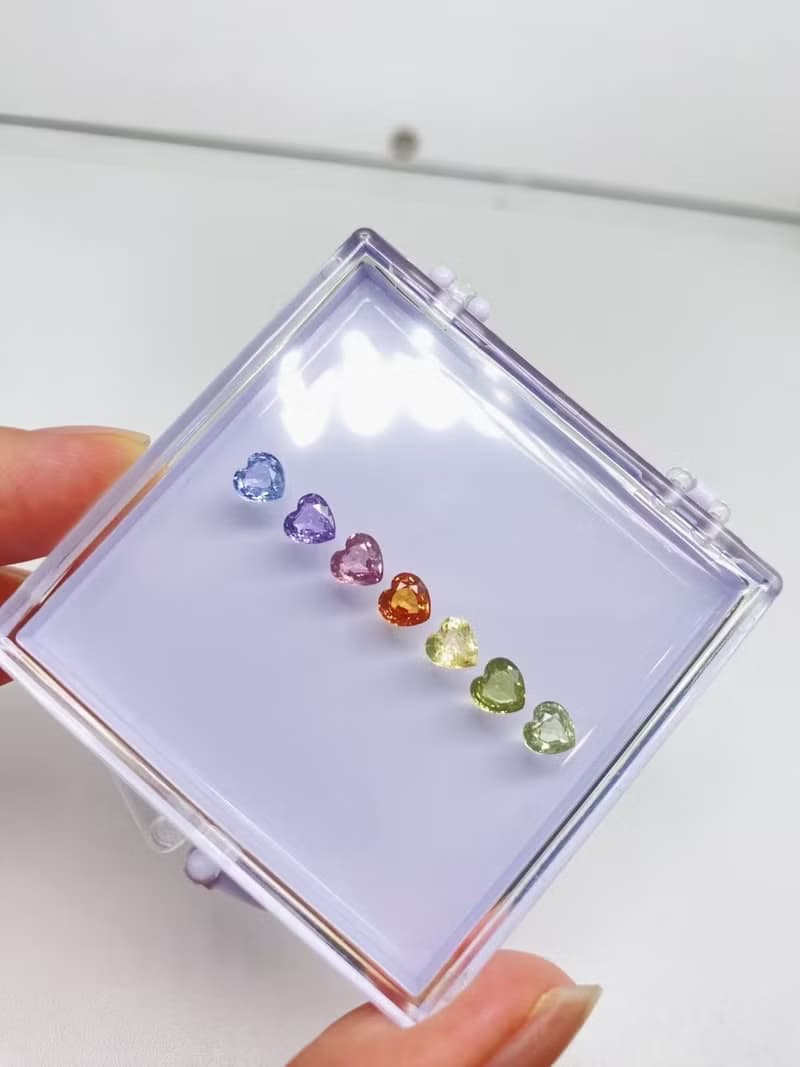 紅寶石珍愛吊墜金雕手工拉絲紋天然石剛玉愛心18k金紅寶石項鍊