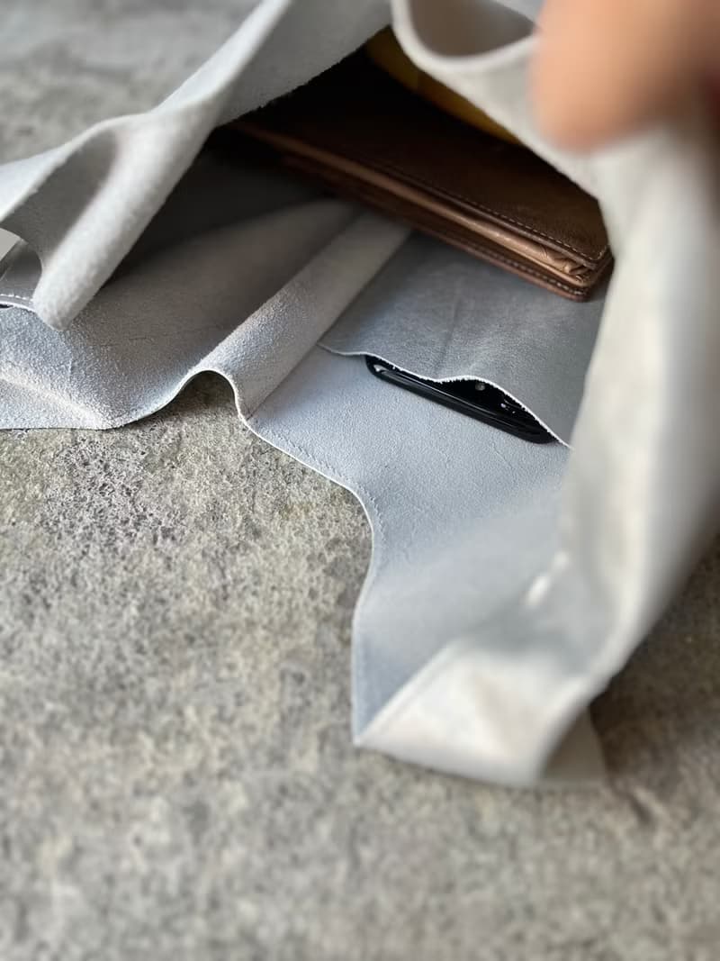 八兩手提袋  銀光 義大利精品皮革 手提包 真皮包 銀色