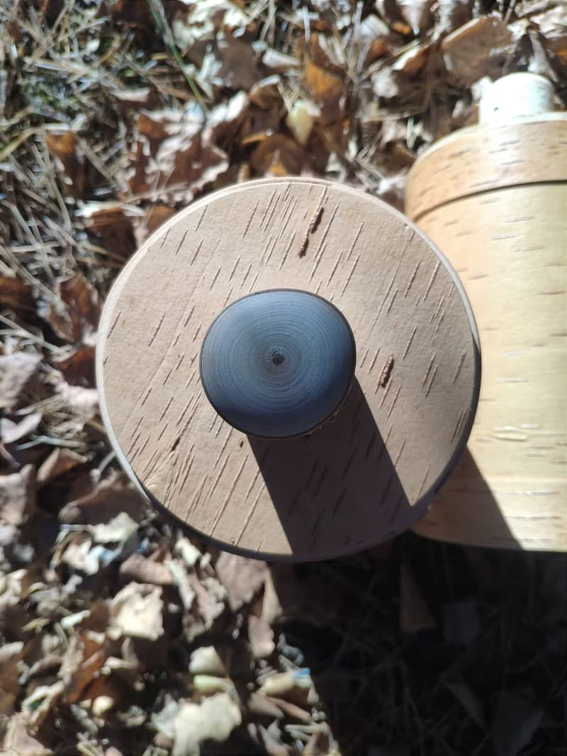Birch bark box, birch bark canister, tea box