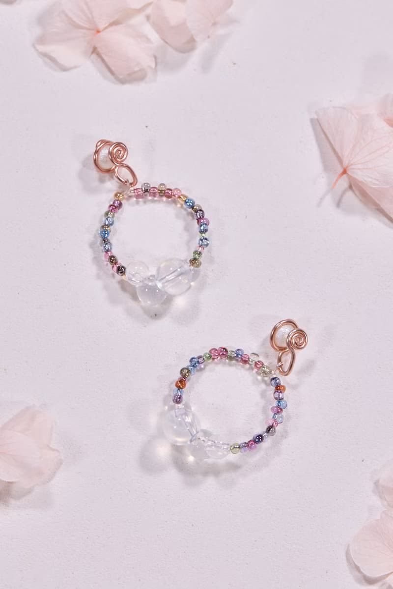 夏日泡泡透光感圈圈耳環 無痛耳夾 耳針