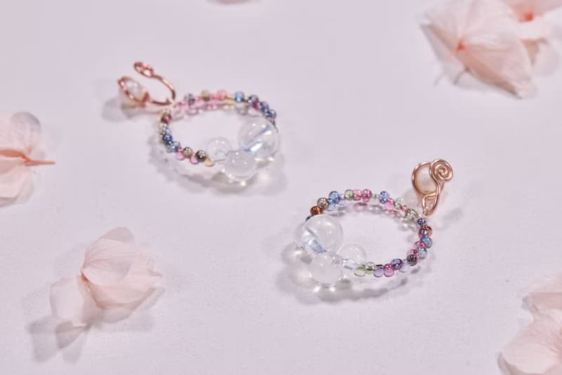 夏日泡泡透光感圈圈耳環 無痛耳夾 耳針