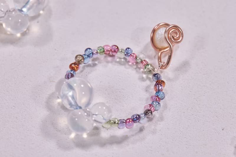 夏日泡泡透光感圈圈耳環 無痛耳夾 耳針