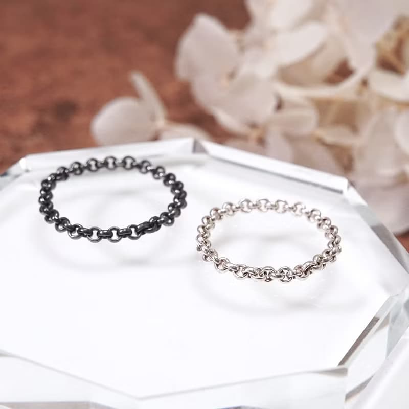 任選3件999 極簡小圓 純銀鍊戒 女戒 軟戒指 多款戒圍 可當尾戒