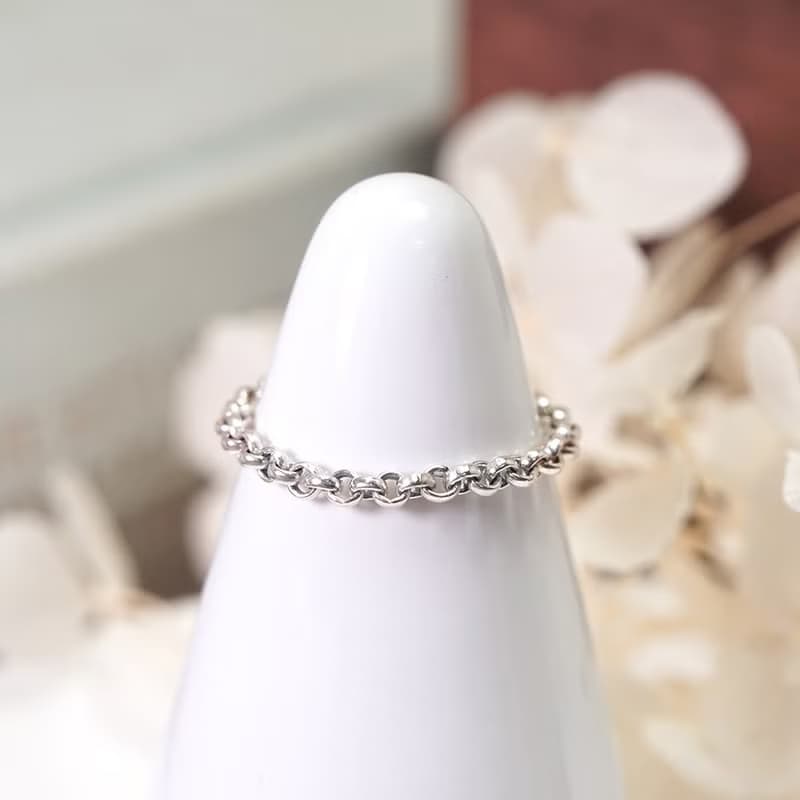 任選3件999 極簡小圓 純銀鍊戒 女戒 軟戒指 多款戒圍 可當尾戒