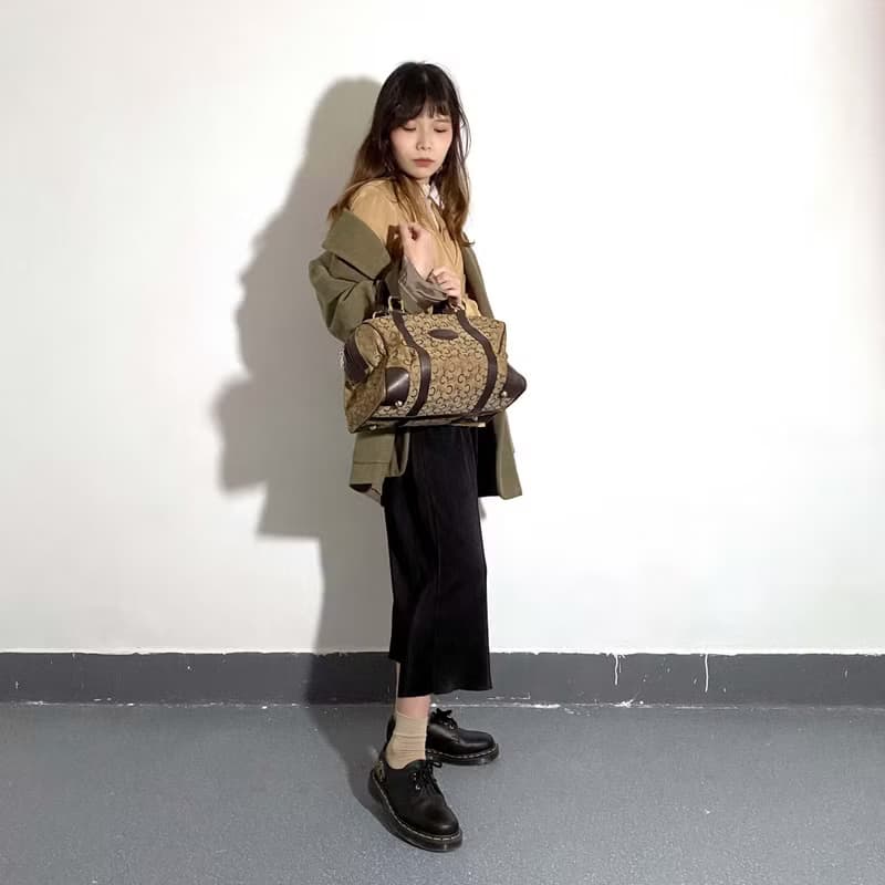 中古CELINE圖案尼龍布手袋手提包 嚴重瑕疵 貴婦風意大利二手古著