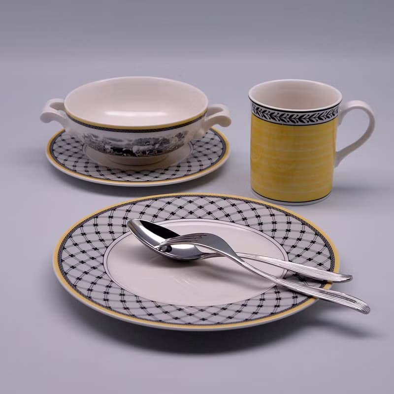 德VB │奧頓系列組合-單人副餐杯碗盤4件組(2款可選)