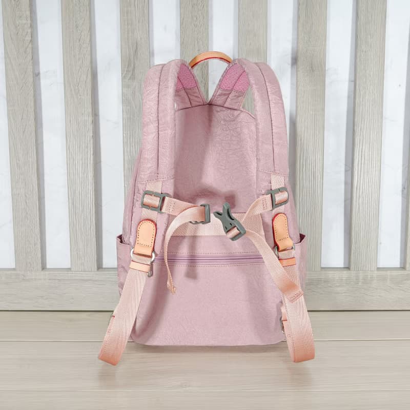 (櫻花粉)輕盈紙感甜美系休閒旅行後背包(小款)33570