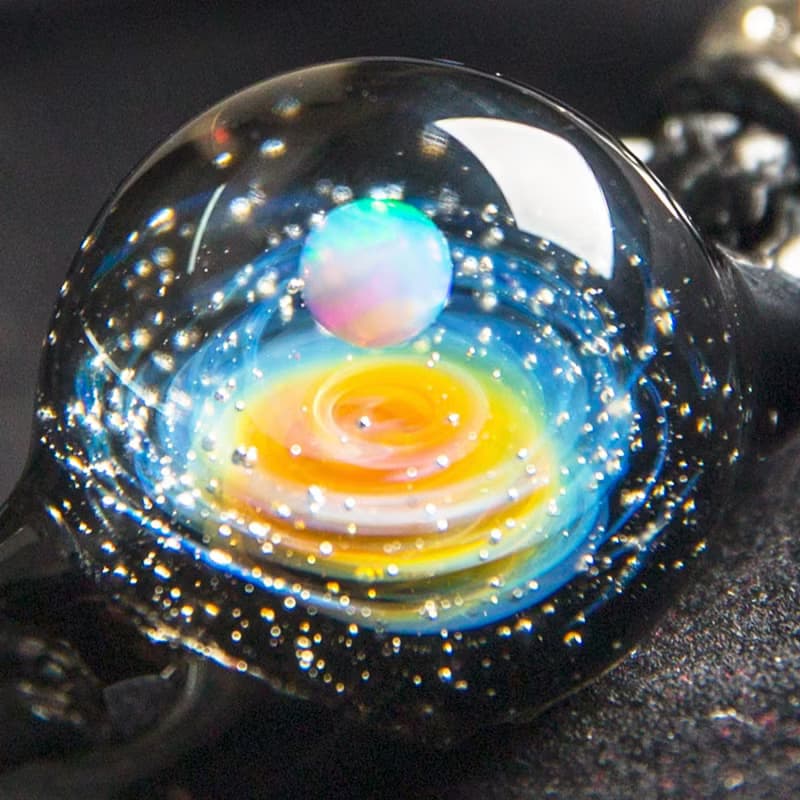 【原創宇宙琉璃項鍊】日本銀河玻璃手鍊聖誕星空送禮生日飾品禮物