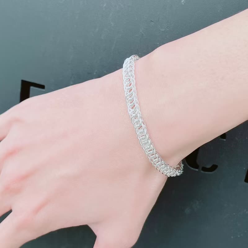 七月葉金工 /Rose玫瑰鱔魚鏈 /925純銀手鍊