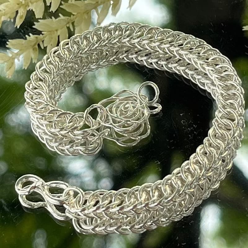 七月葉金工 /Rose玫瑰鱔魚鏈 /925純銀手鍊