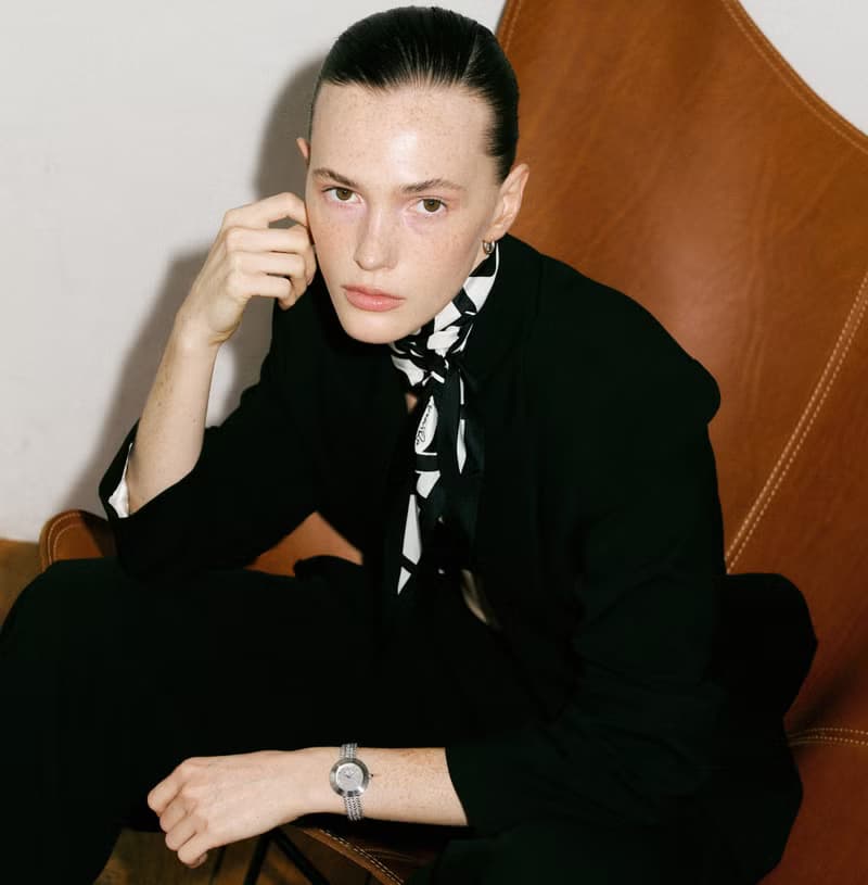 【Ven & Qu】Volante 銀色腕錶 29mm 網狀不鏽鋼錶帶