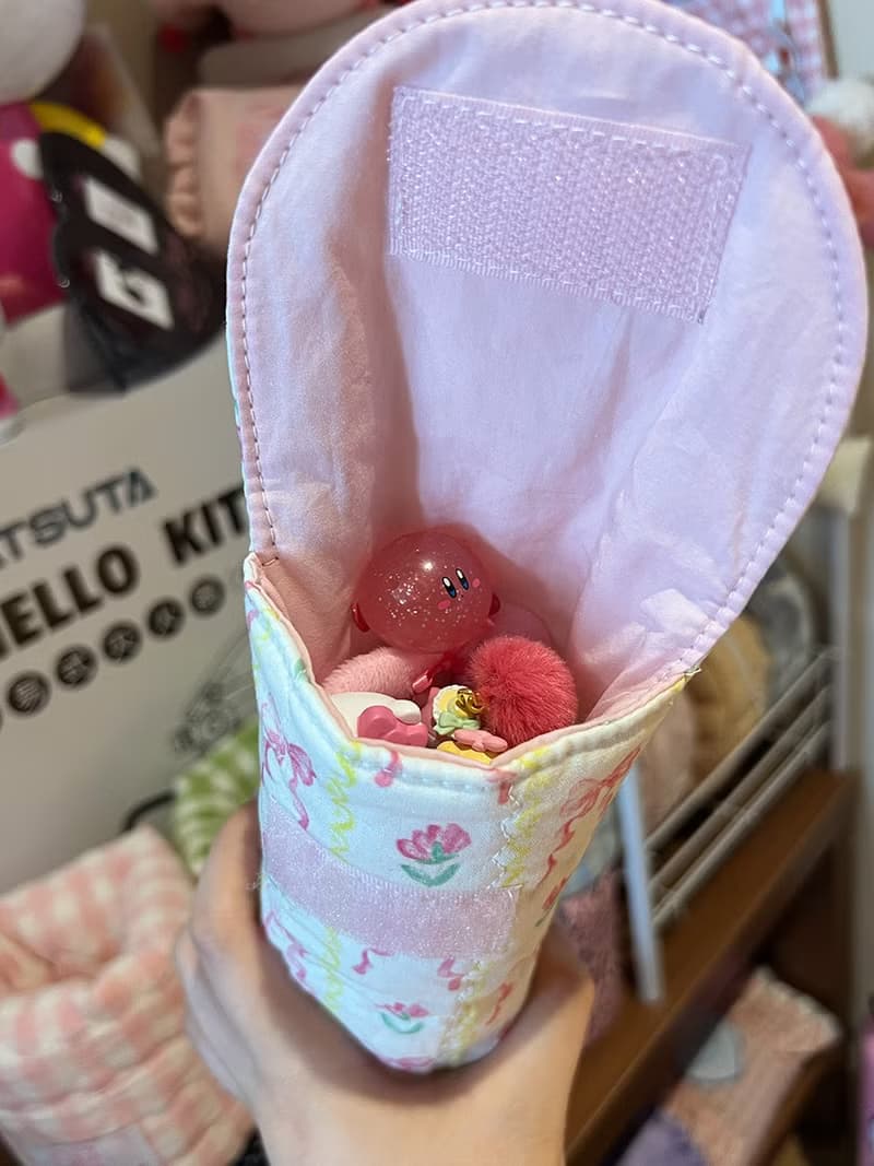 Sweetstore Supply原創可愛甜美清新蝴蝶結收納魔術貼粘貼筆袋