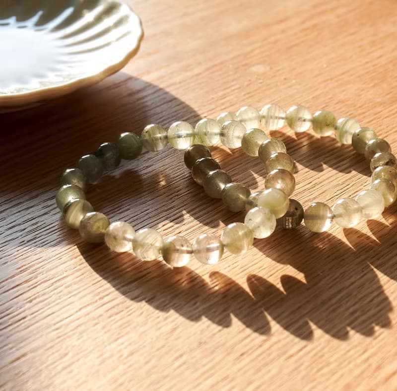 千層 灰幽靈 水晶 手鏈 手鍊 天然石 晶石 辟邪 開運