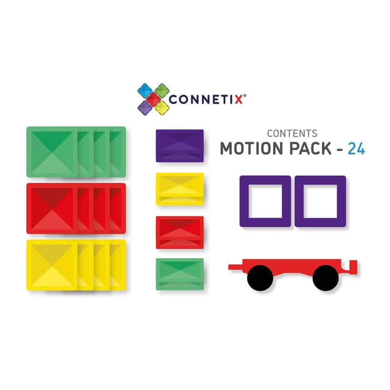 澳洲Connetix彩虹磁力積木-磁力車組(24pc) 兒童玩具 玩具