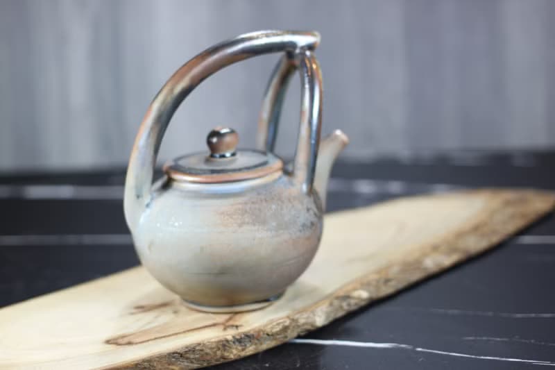 【母親節禮物】柴燒 天目釉 提樑茶壺 名家葉敏祥手作精品