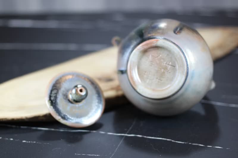 【母親節禮物】柴燒 天目釉 提樑茶壺 名家葉敏祥手作精品