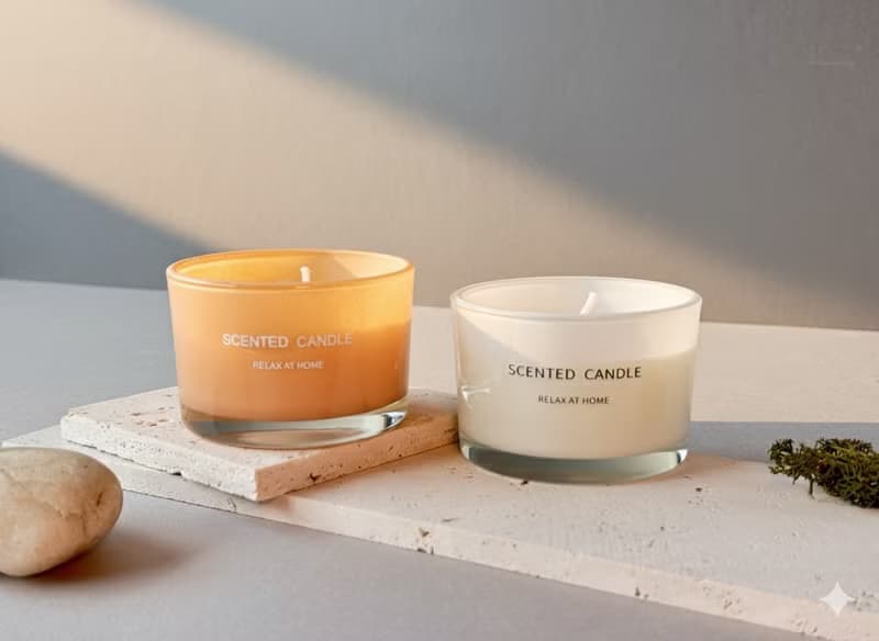 香氛蠟燭 白色濃郁 橘色淡雅 | 濃淡皆溫柔