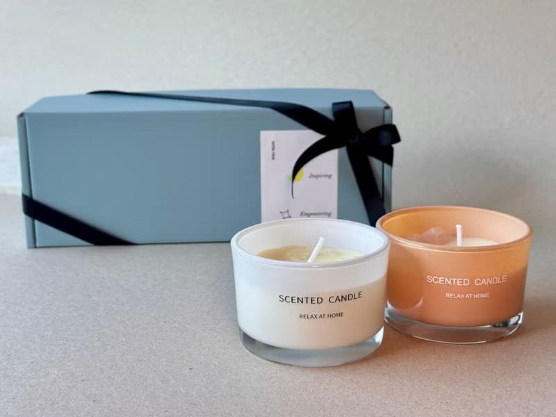 香氛蠟燭 白色濃郁 橘色淡雅 | 濃淡皆溫柔