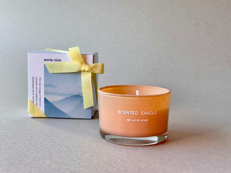 香氛蠟燭 白色濃郁 橘色淡雅 | 濃淡皆溫柔