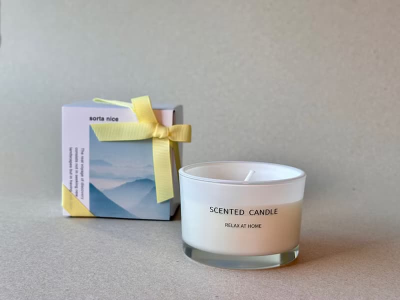 香氛蠟燭 白色濃郁 橘色淡雅 | 濃淡皆溫柔