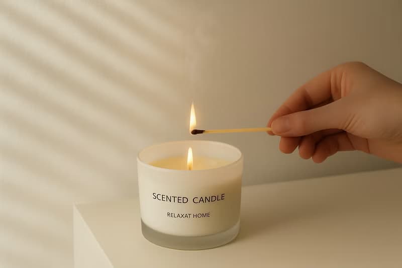 香氛蠟燭 白色濃郁 橘色淡雅 | 濃淡皆溫柔