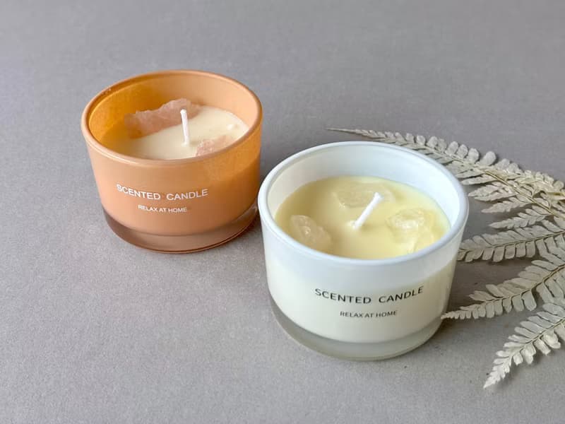 香氛蠟燭 白色濃郁 橘色淡雅 | 濃淡皆溫柔