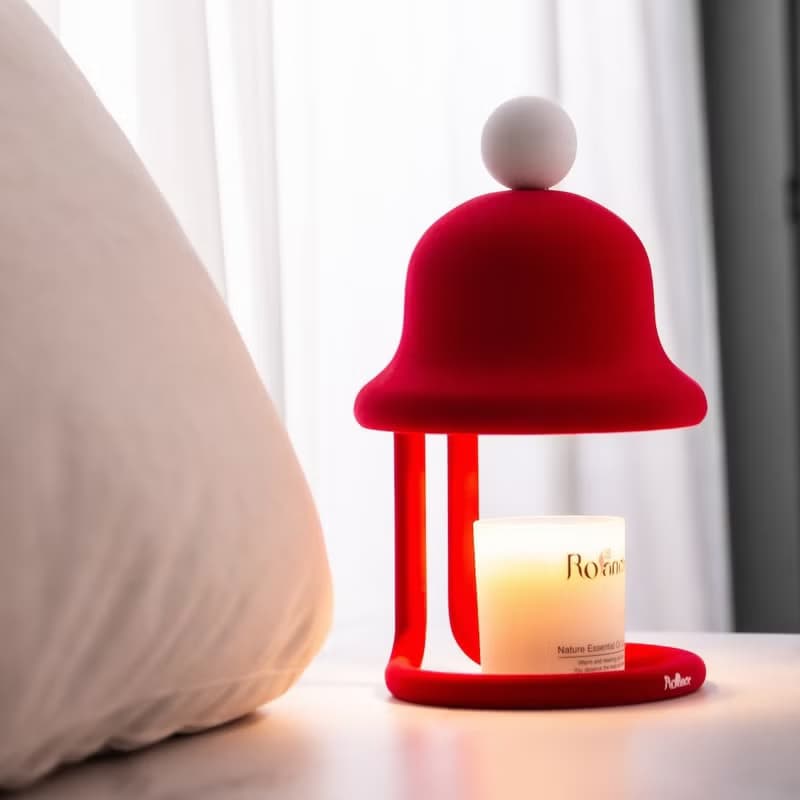 絨絨鈴鐺造型燈|雙配件| - 緋紅