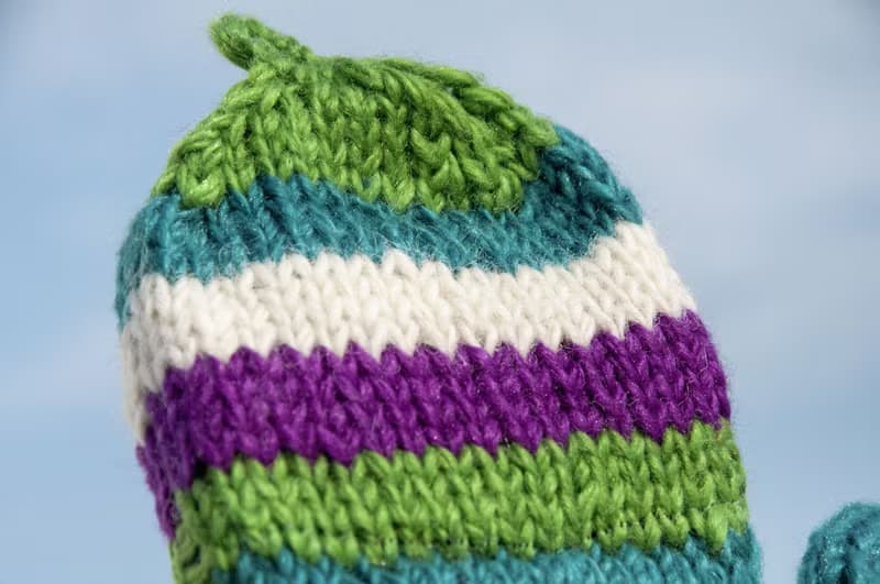 手織純羊毛針織手套/可拆卸保暖手套/內刷毛手套/觸控手套-葡萄綠