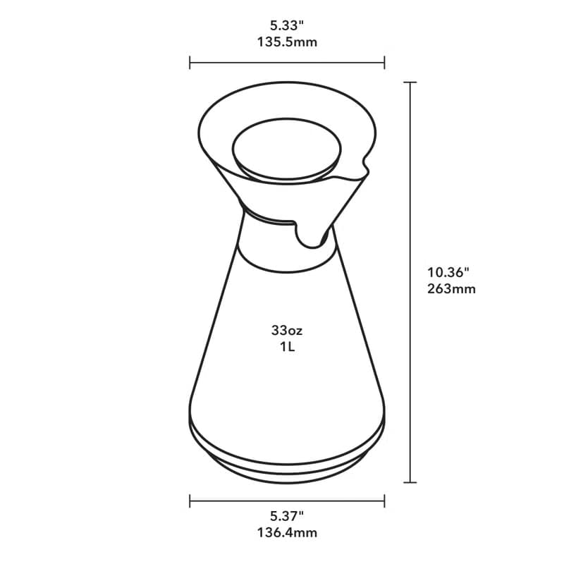 MiiR Carafe 雙層真空 保溫 經典手沖 咖啡濾壺 33oz/1.0L 拋光銀