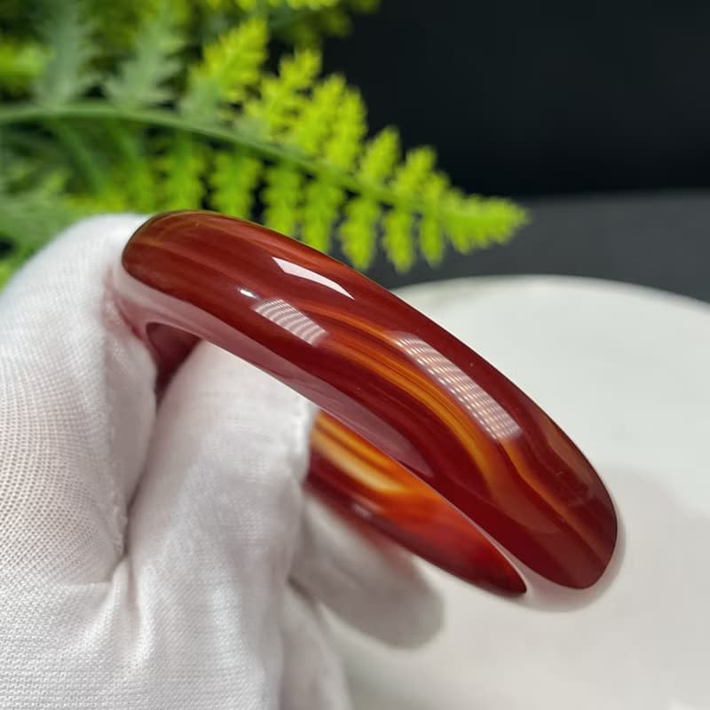 高等級 馬達加斯加紅瑪瑙手鐲 54MM 高冰透幹凈千層 富貴繁榮吉祥
