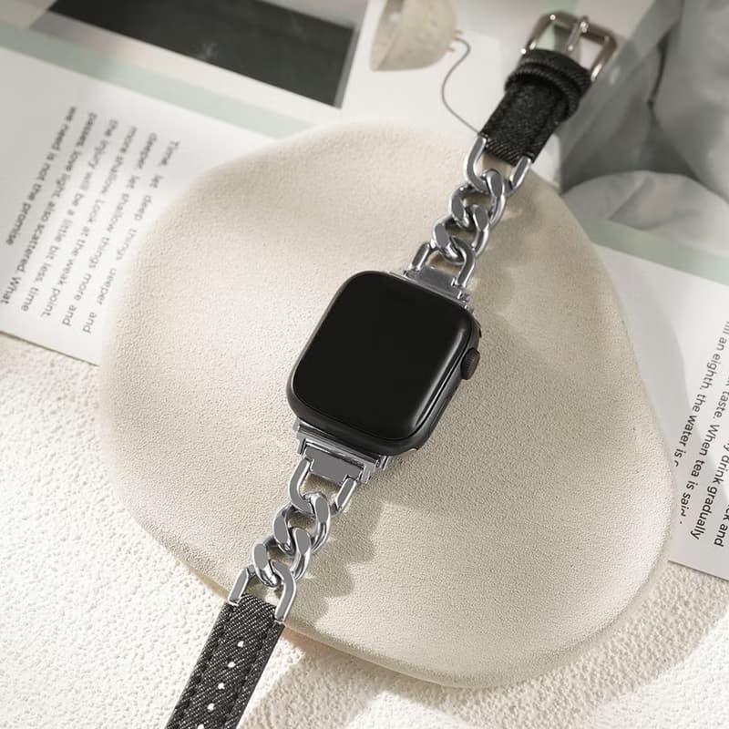 Apple watch - 牛仔丹寧拼接單鏈 蘋果錶帶 錶帶