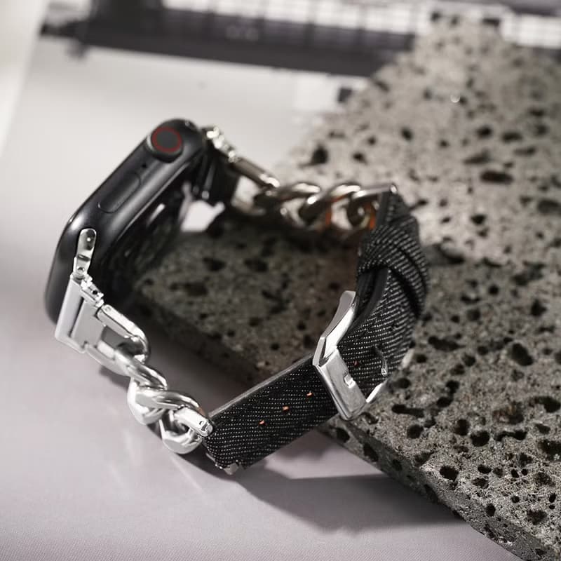 Apple watch - 牛仔丹寧拼接單鏈 蘋果錶帶 錶帶