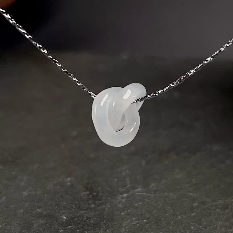 【永恆同心】冰種翡翠同心圓吊墜| 天然緬甸玉翡翠A貨 | 送禮