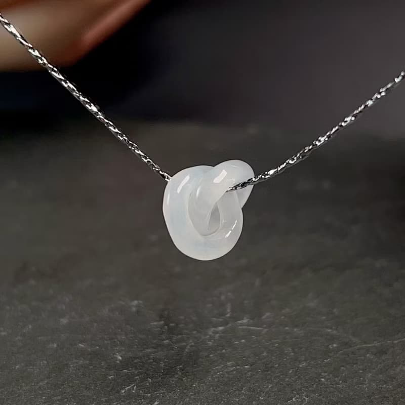 【永恆同心】冰種翡翠同心圓吊墜| 天然緬甸玉翡翠A貨 | 送禮