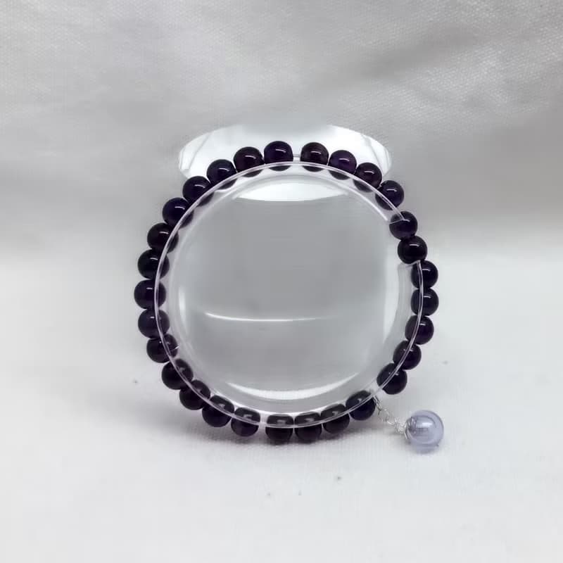 香氛寶石手串 6mm紫水晶 925純銀 香氛琉璃珠 精油瓶 香水瓶