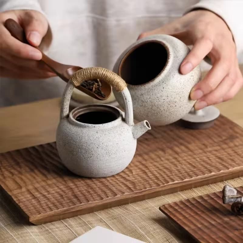 干泡盤 茶盤 點心盤 水波紋手工雕刻 黑胡桃木