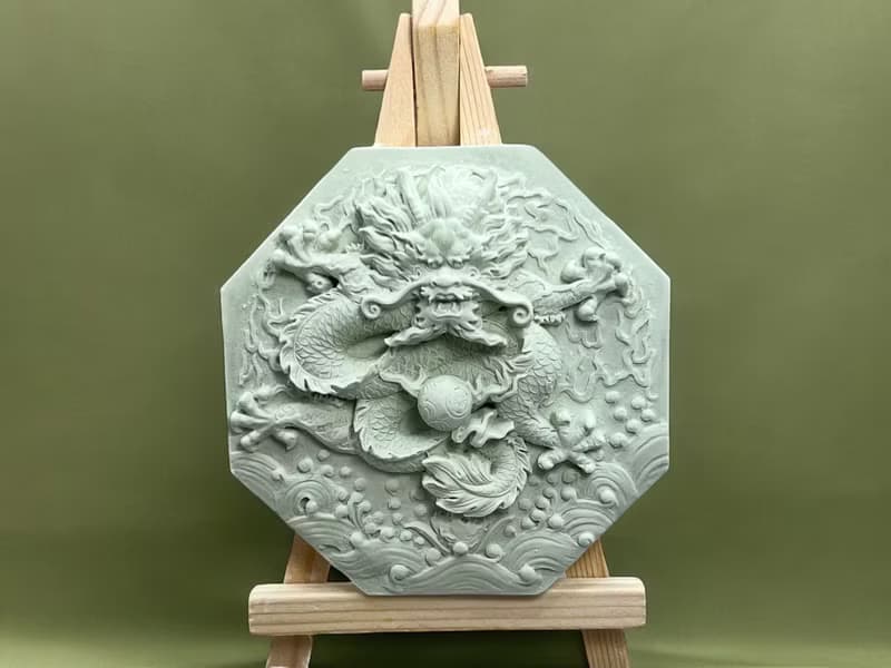 龍年擴香石 八卦龍 鎮宅平安 風水擺飾 多種精油香氛任選 附木架