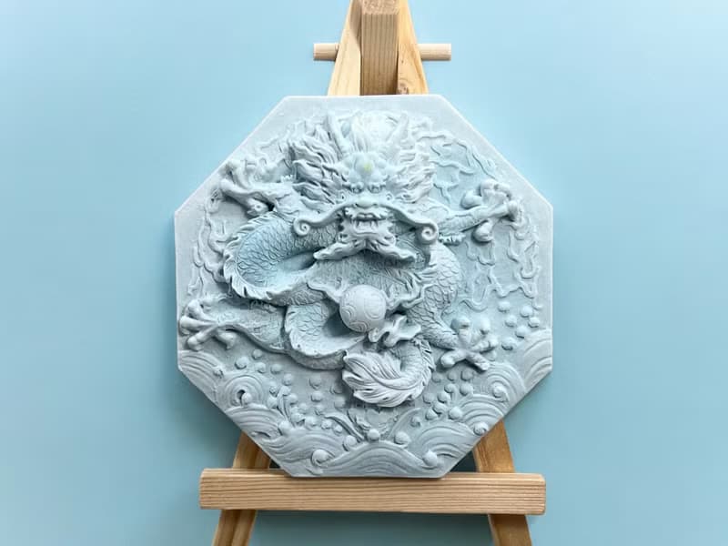 龍年擴香石 八卦龍 鎮宅平安 風水擺飾 多種精油香氛任選 附木架