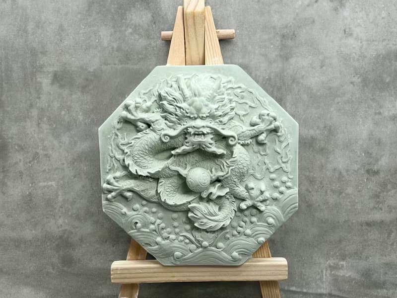 龍年擴香石 八卦龍 鎮宅平安 風水擺飾 多種精油香氛任選 附木架