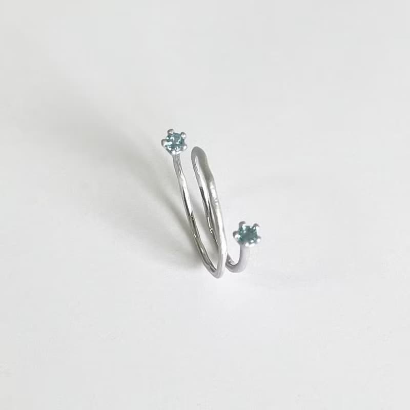 Mollis Ring (Swiss Blue Topaz) sand blast finishing