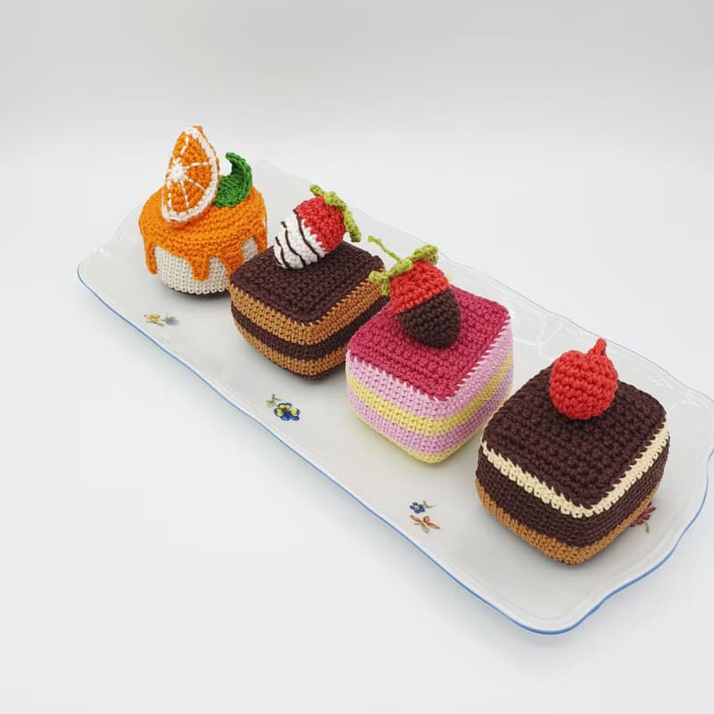 【數位】Set of Sweet Cakes | Amigurumi Crochet PATTERN PDF