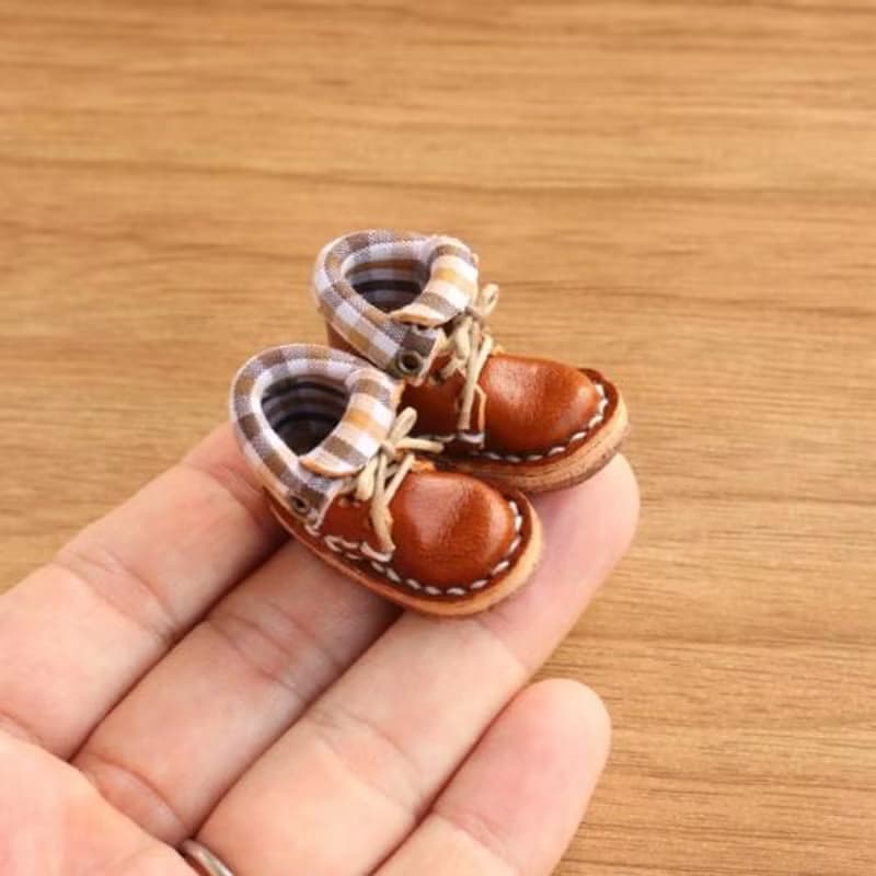 小さな革ブーツ｜チョコ裏地付