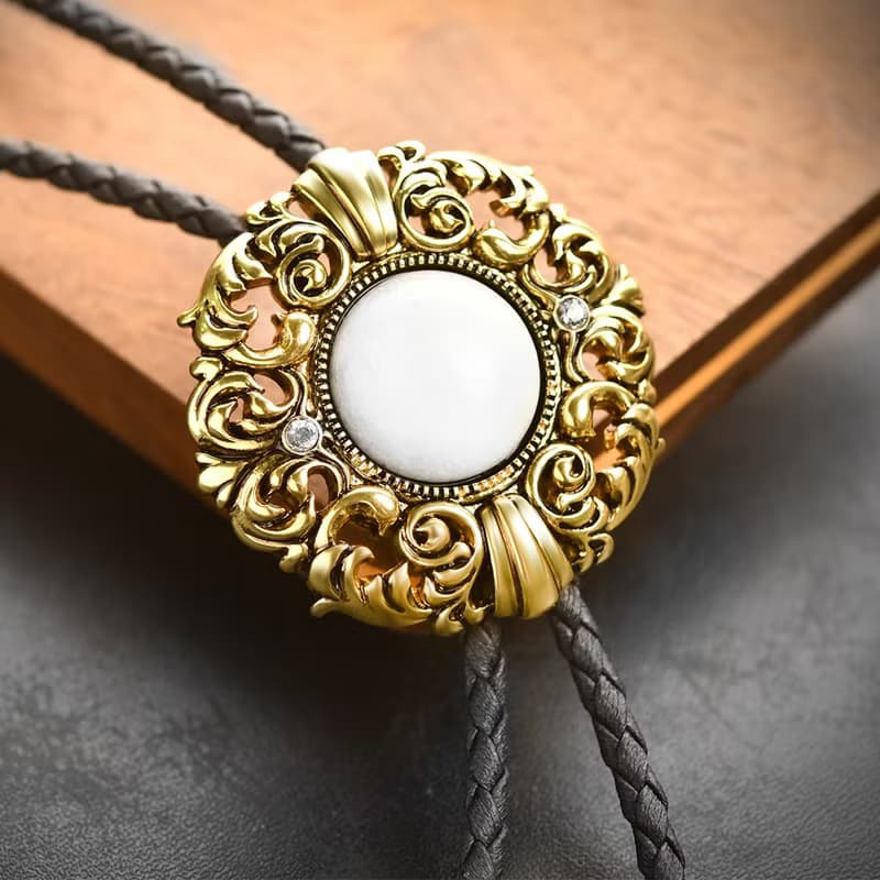 四季系列 古銅款 保羅領帶 Bolo Tie 皮革項鍊 皮繩領帶 長項鍊