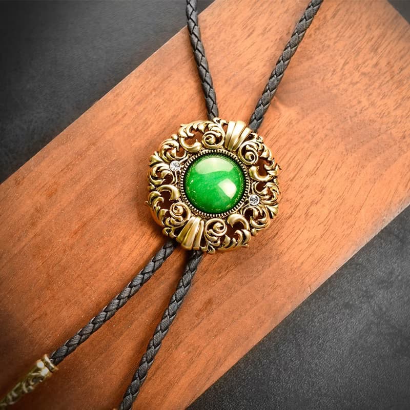 四季系列 古銅款 保羅領帶 Bolo Tie 皮革項鍊 皮繩領帶 長項鍊