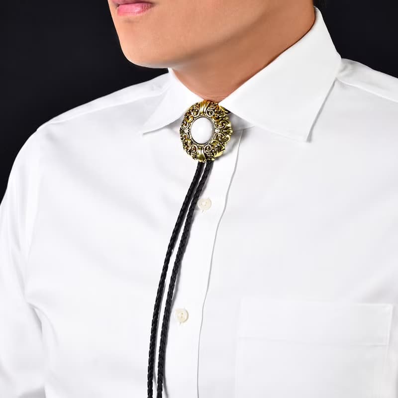 四季系列 古銅款 保羅領帶 Bolo Tie 皮革項鍊 皮繩領帶 長項鍊