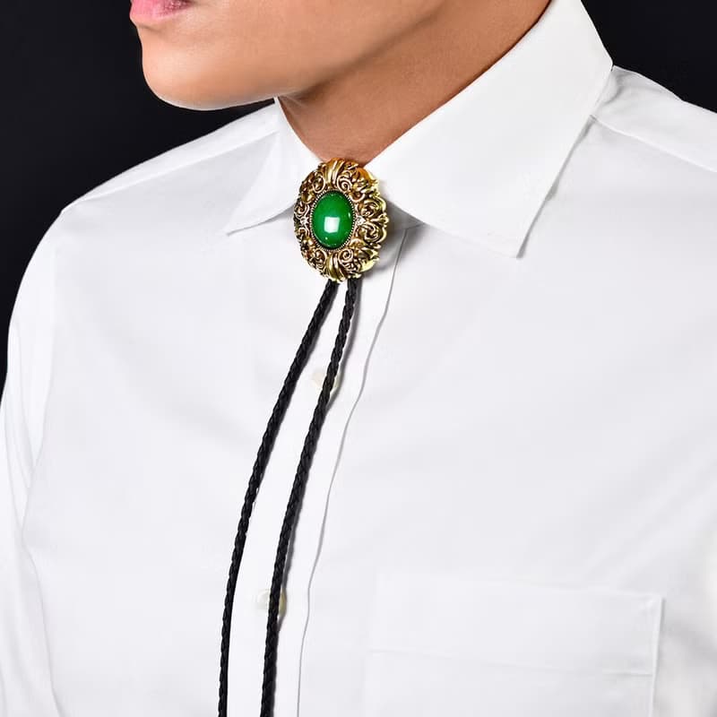 四季系列 古銅款 保羅領帶 Bolo Tie 皮革項鍊 皮繩領帶 長項鍊