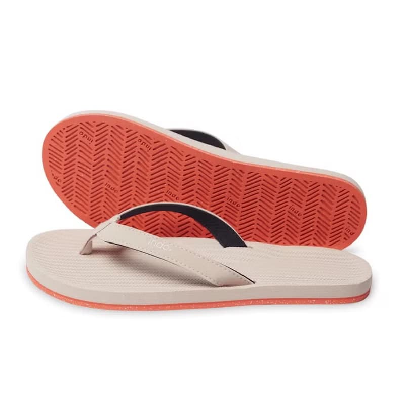 indosole 環保拖鞋 運動鞋底 海鹽白/橘底 女
